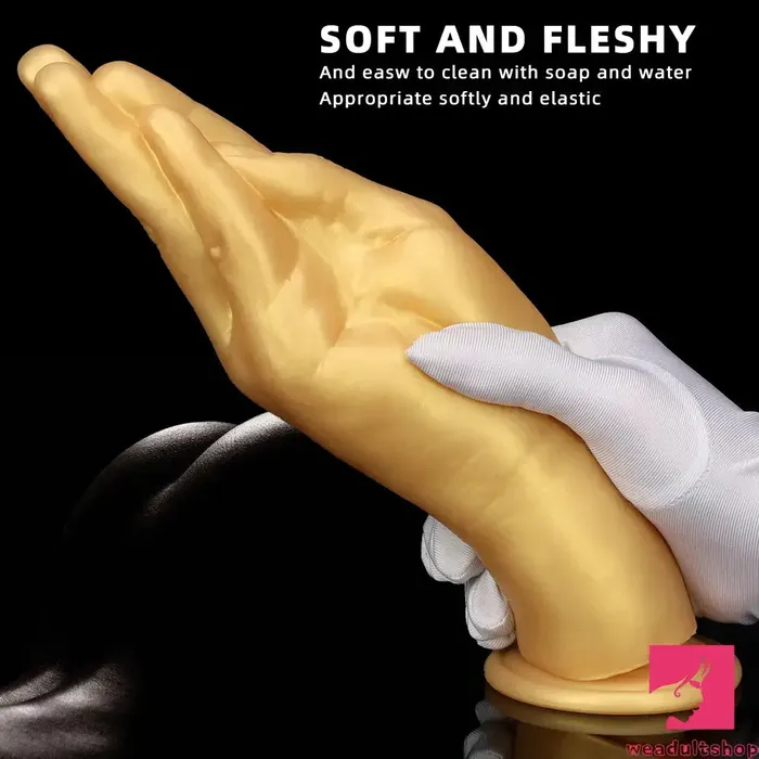 Dildos Weadultshop 63in 866in 1102in Gold Hands Silicone Soft Big Dildo For Fisting Toy