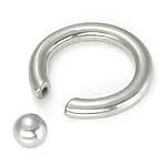 8g Snap Fit Steel Captive Bead Ring Price Per 1 Painful Pleasures Male Sex Toys
