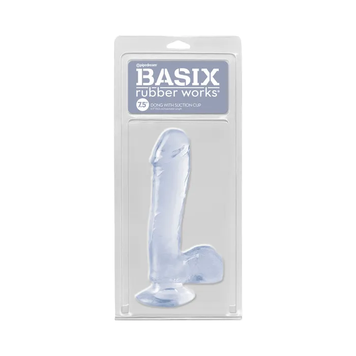 Basix 75 Dong Thick Wsuction Clear Fairvillacom Dildos