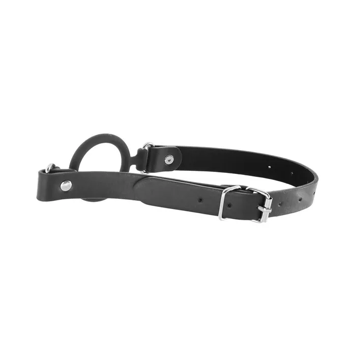 Fairvillacom Couples Ouch Silicone Ring Gag With Leather Straps Black
