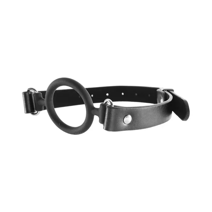 Fairvillacom Couples Ouch Silicone Ring Gag With Leather Straps Black