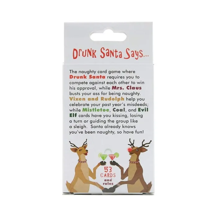Fairvillacom Games Drunk Santa Says Card Game