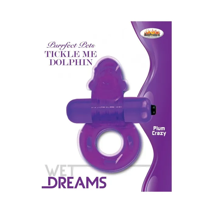 Purrrfect Pet Cock Ring Tickle Me Dolphin Purple Fairvillacom Male Sex Toys