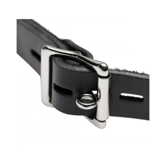 Restraints Fairvillacom Feeder Locking Open Mouth Gag Black Leather OS