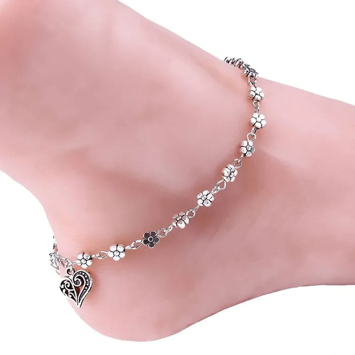 Shhhep Anal Anklet womens silver bead ankle bracelet by GussyLife