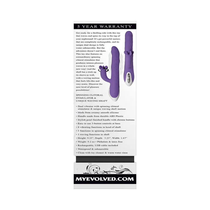 Vibrators Evolved Tilt O Whirl Dual Stim Purple Fairvillacom