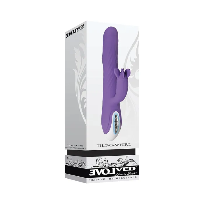 Vibrators Evolved Tilt O Whirl Dual Stim Purple Fairvillacom